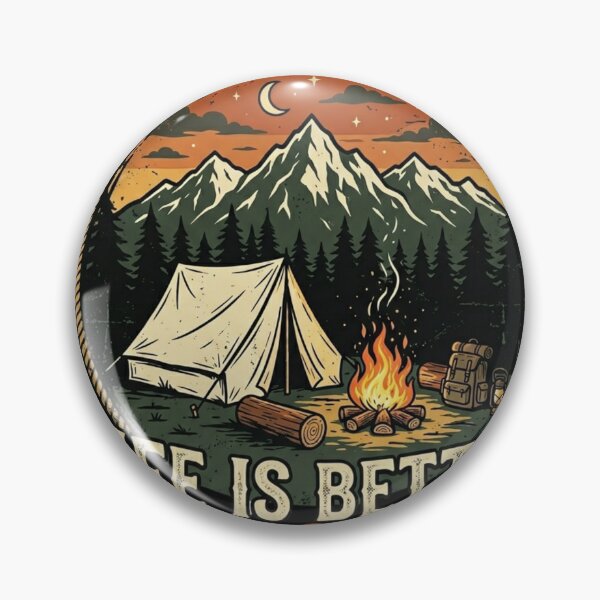 Item preview, Life Is Better By The Campfire Vintage Retro Camping Adventure Co designed and sold by PACS0011.