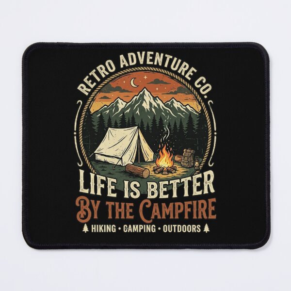 Item preview, Life Is Better By The Campfire Vintage Retro Camping Adventure Co designed and sold by PACS0011.