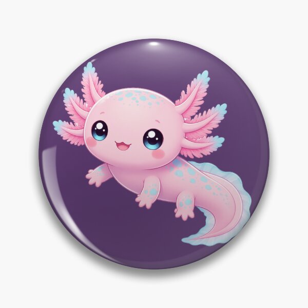 Item preview, Cute Pink Axolotl — Kawaii Chibi Sticker Art designed and sold by NUFADE.