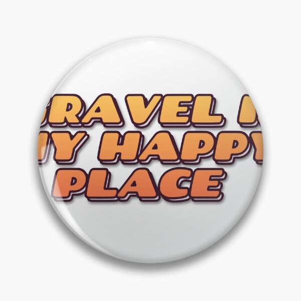 Item preview, "GRAVEL IS MY HAPPY PLACE" Retro Typography T-Shir designed and sold by QuirkThreadsCo.