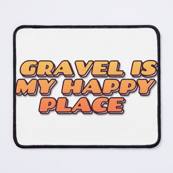Item preview, "GRAVEL IS MY HAPPY PLACE" Retro Typography T-Shir designed and sold by QuirkThreadsCo.