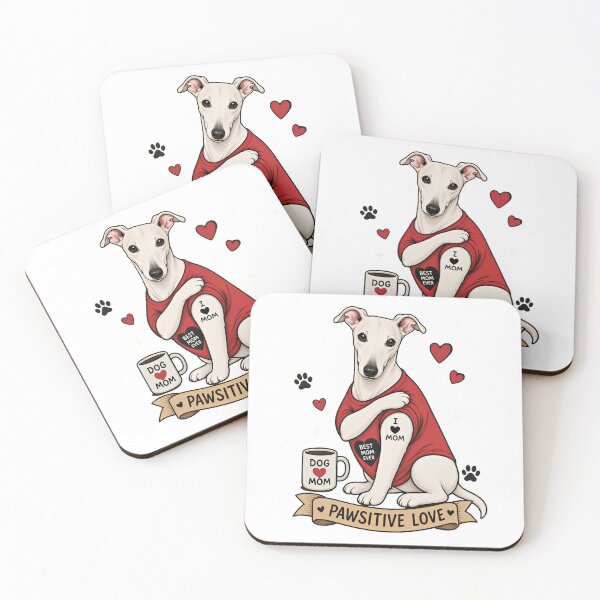 Item preview, Whippet Dog with Tattoo Illustration I Heart Mom designed and sold by Blok45.