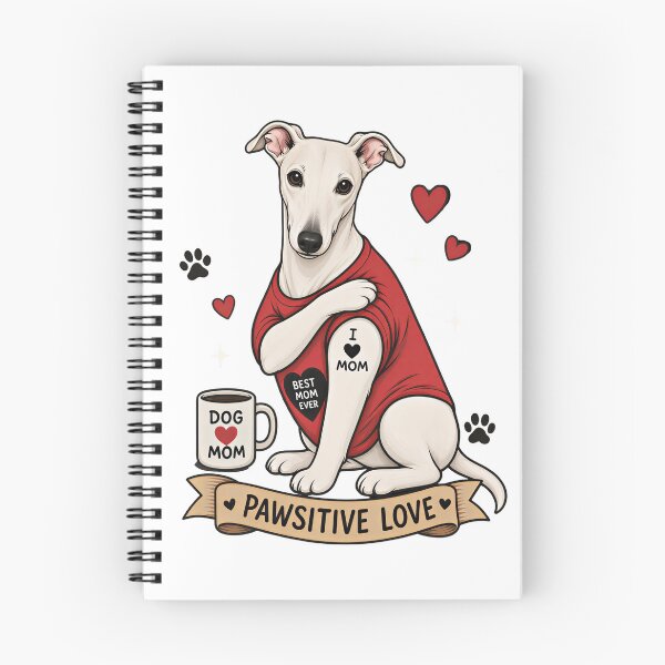 Item preview, Whippet Dog with Tattoo Illustration I Heart Mom designed and sold by Blok45.