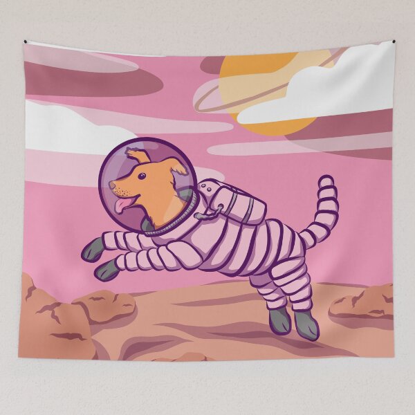 Item preview, Space Dog on planet designed and sold by Art by RiciRaccoon.