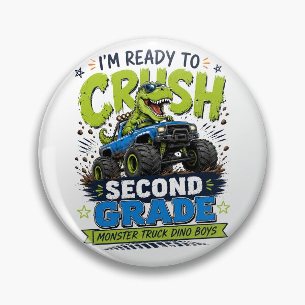 Item preview, I'm Ready to Crush Second Grade T-Shirt – Monster Truck Dino Boys Shirt, Back to School Kids Tee, Funny Shirt designed and sold by Artimax-Studio.