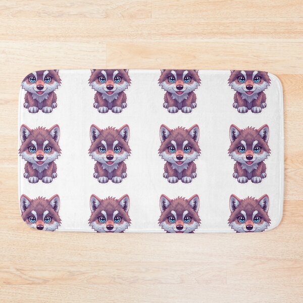 Item preview, Adorable Chibi Baby Wolf Cartoon Animal designed and sold by AhiraDesign.