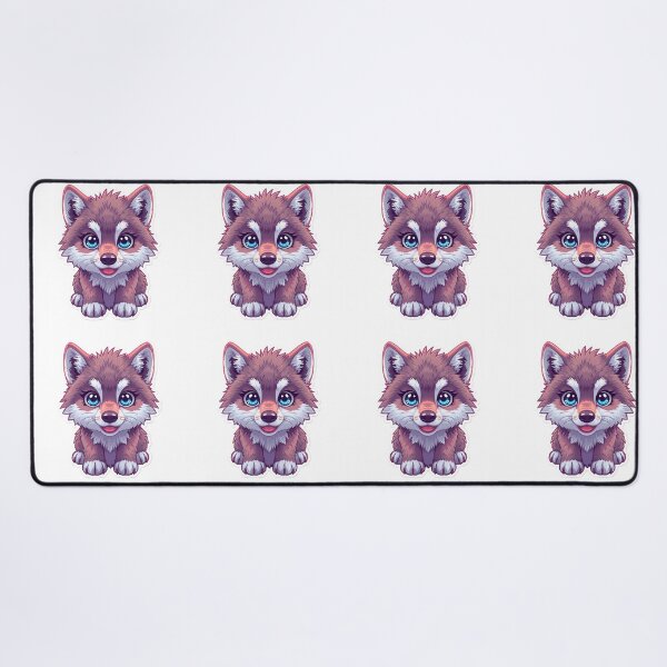 Item preview, Adorable Chibi Baby Wolf Cartoon Animal designed and sold by AhiraDesign.