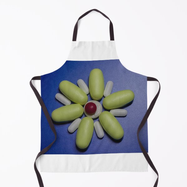 Item preview, Creative Medicine Flower Made From Colorful Pills On Blue Background For Health Concept designed and sold by Nmallia.