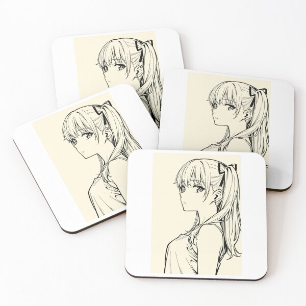 Item preview, Anime - Girl Ponytail Thoughtful Portrait designed and sold by AnimeShin.