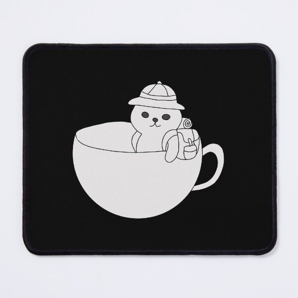 Item preview, Traveler Cat in a Teacup Adventure Illustration designed and sold by LeshanArt.