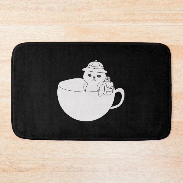 Item preview, Traveler Cat in a Teacup Adventure Illustration designed and sold by LeshanArt.