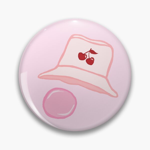 Item preview, Cartoon Baby Pink Coquette Cherry Bucket Hat with Bubblegum designed and sold by CamilasPrints.