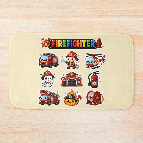 Item preview, Kids Cartoon Fire Department designed and sold by JoangRama.