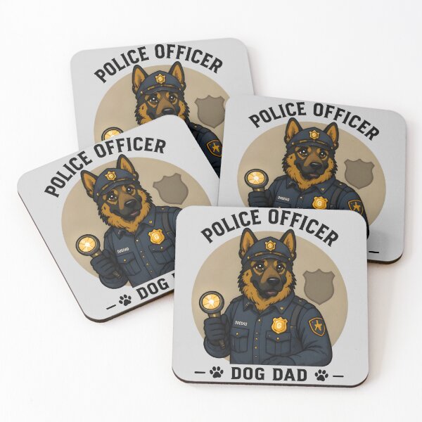 Item preview, Police Officer Dog Dad German Shepherd Funny K9 Gift designed and sold by PixelForge11.