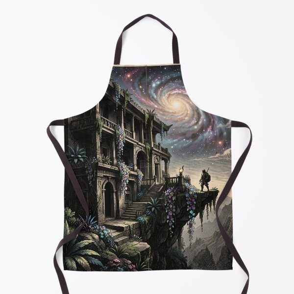 Item preview, Ancient Temple Adventurer – Mystical Floating Island Fantasy Art designed and sold by LittleBigGifts.