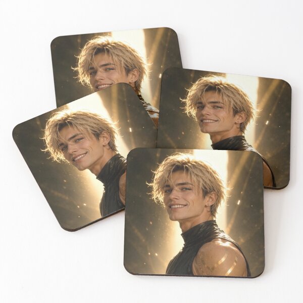 Item preview, Handsome Fantasy Man with Golden Glow designed and sold by CozyLittleShop.