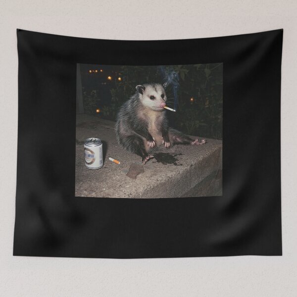 Item preview, Opossum Smoking Cigarette Vintage Meme designed and sold by suhairee-studio.