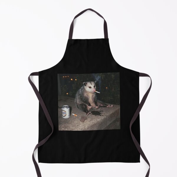 Aperçu de l'œuvre Mème vintage d'un opossum fumant une cigarette créée et vendue par suhairee-studio.