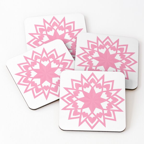 Item preview, Pink Heart Snowflake Mandala – Valentine's Papercut Star Design designed and sold by Igrowlab254.