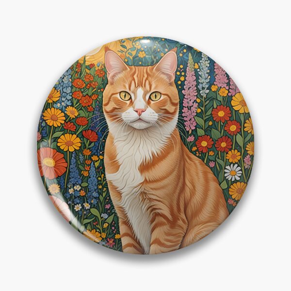 Item preview, Ginger Cat in a Klimt Flower Garden. designed and sold by Ponted.