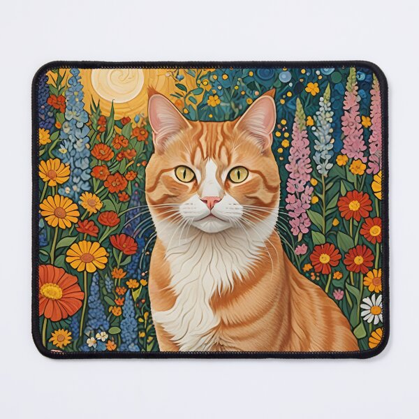 Item preview, Ginger Cat in a Klimt Flower Garden. designed and sold by Ponted.