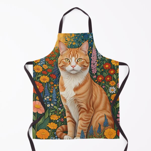 Item preview, Ginger Cat in a Klimt Flower Garden. designed and sold by Ponted.