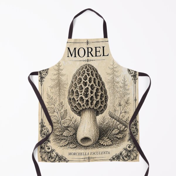 Item preview, Morel Mushroom Ivory Vintage Scientific Art designed and sold by SunnyDesign82.