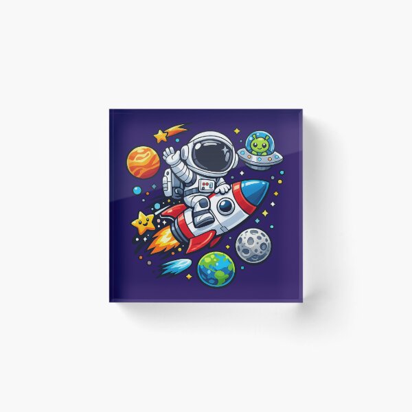 Item preview, Rocket Rider Astronaut Minimal Space Logo designed and sold by BROHLine Studio.