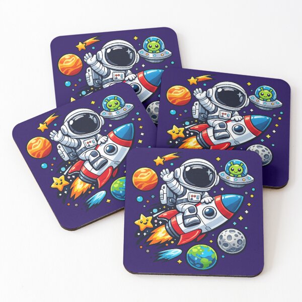 Item preview, Rocket Rider Astronaut Minimal Space Logo designed and sold by BROHLine Studio.