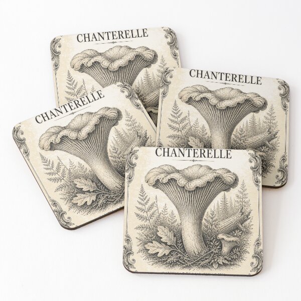 Item preview, Chanterelle Mushroom Ivory Vintage Scientific Art designed and sold by SunnyDesign82.