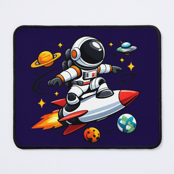 Item preview, Rocket Surfer Astronaut Minimal Space Logo designed and sold by BROHLine Studio.