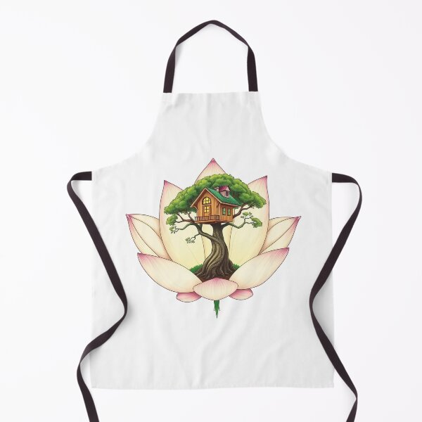 Item preview, A Treehouse Hidden Inside A Blooming Lotus Flower designed and sold by QuirkThreadsCo.