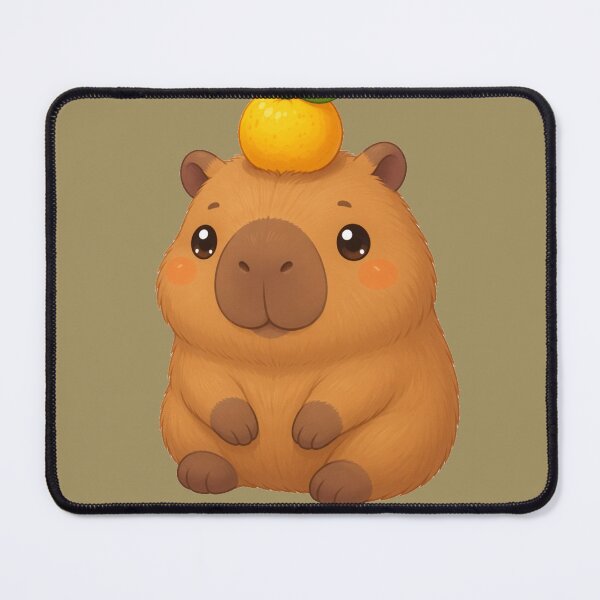 Item preview, Cute Capybara & Yuzu — Kawaii Chibi Sticker designed and sold by NUFADE.
