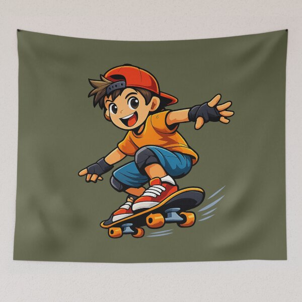 Item preview, Skateboard Kid Minimal Street Style Logo designed and sold by BROHLine Studio.