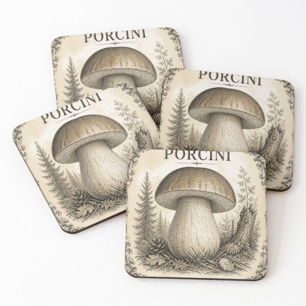 Item preview, Porcini Mushroom Ivory Vintage Scientific Art designed and sold by SunnyDesign82.