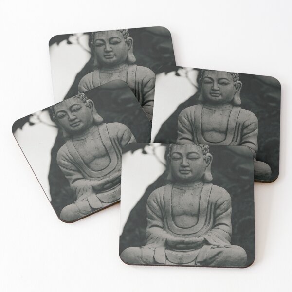Item preview, Black and White Buddha Statue designed and sold by Mundopirri.