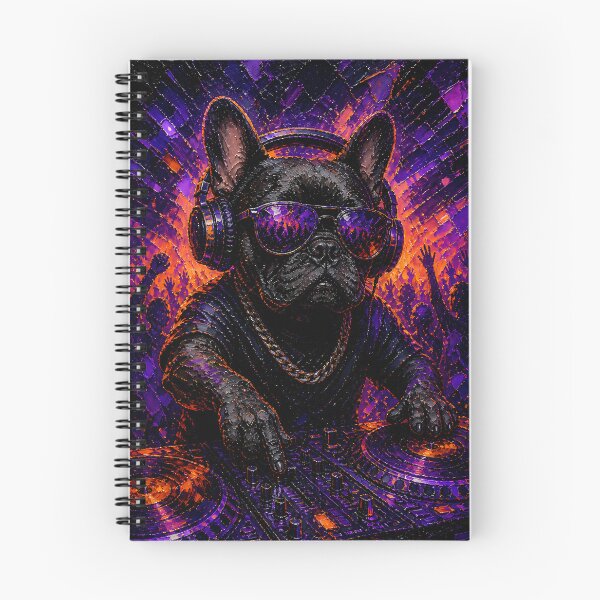 Item preview, Cosmic Vibe Headphones French Bulldog Art designed and sold by Vista Atelier.