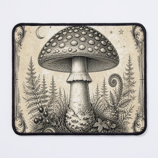 Item preview, Fly Agaric Mushroom Ivory Vintage Scientific Art designed and sold by SunnyDesign82.