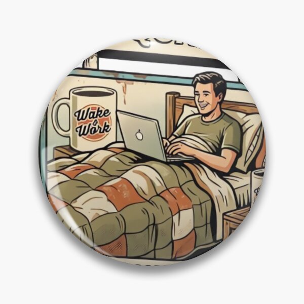 Item preview, Working From Bed Again Vintage Remote Work Design designed and sold by urbinet.