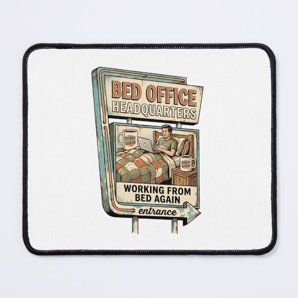 Item preview, Working From Bed Again Vintage Remote Work Design designed and sold by urbinet.