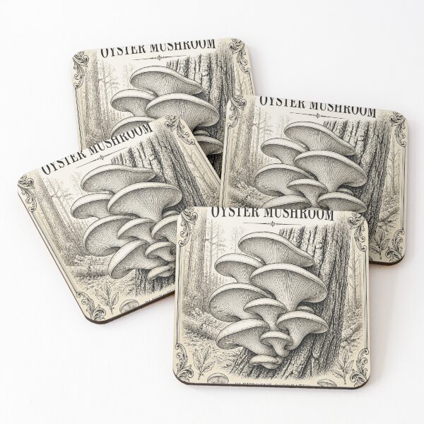 Item preview, Oyster Mushroom Ivory Vintage Scientific Art designed and sold by SunnyDesign82.
