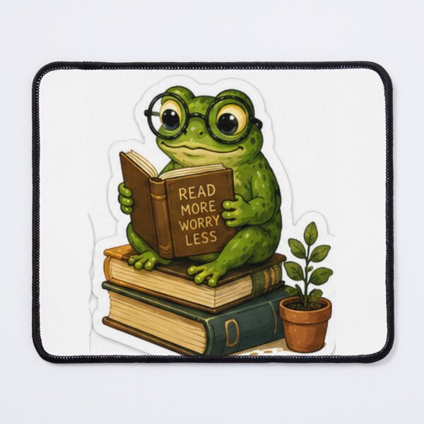 Item preview, Read More Worry Less Frog designed and sold by AtlasPixel.