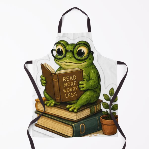 Item preview, Read More Worry Less Frog designed and sold by AtlasPixel.