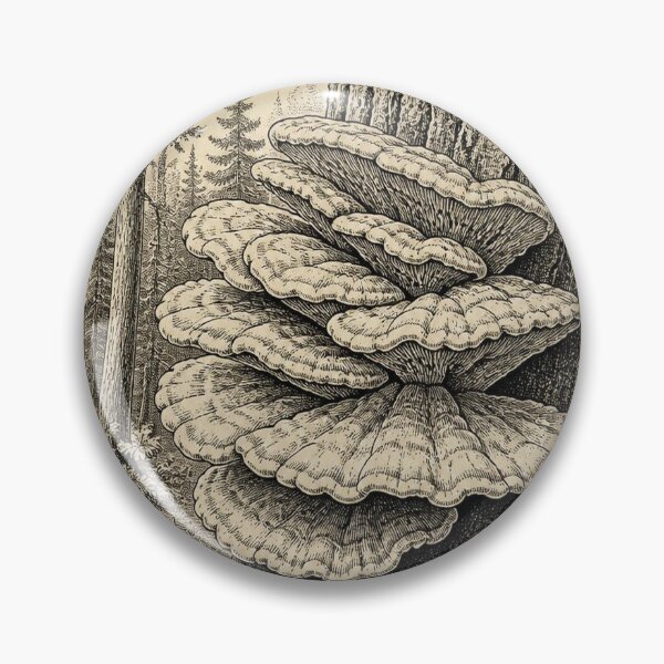 Item preview, Chicken of the Woods Ivory Vintage Scientific Art designed and sold by SunnyDesign82.