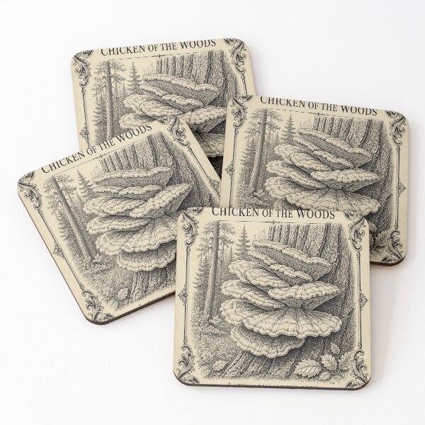 Item preview, Chicken of the Woods Ivory Vintage Scientific Art designed and sold by SunnyDesign82.