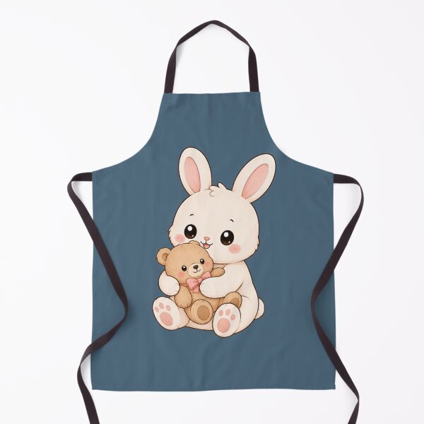 Item preview, Cute Bunny Hugging Teddy Bear Kawaii Cozy Illustration designed and sold by Seculinator.