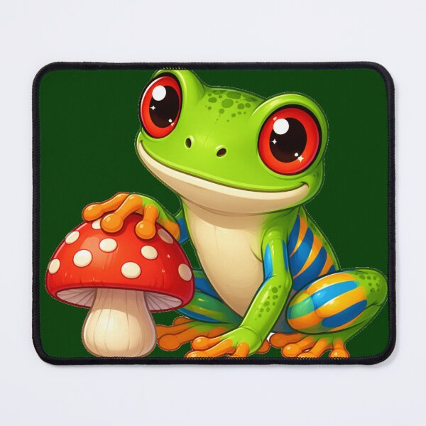 Item preview, Cute Red-Eyed Tree Frog — Kawaii Cottagecore Sticker designed and sold by NUFADE.