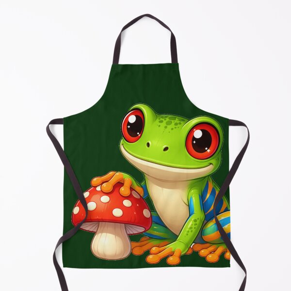 Item preview, Cute Red-Eyed Tree Frog — Kawaii Cottagecore Sticker designed and sold by NUFADE.