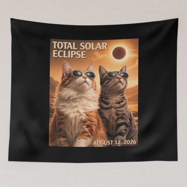 Item preview, Cat Total Solar Eclipse August 2026 Astronomy  designed and sold by suhairee-studio.