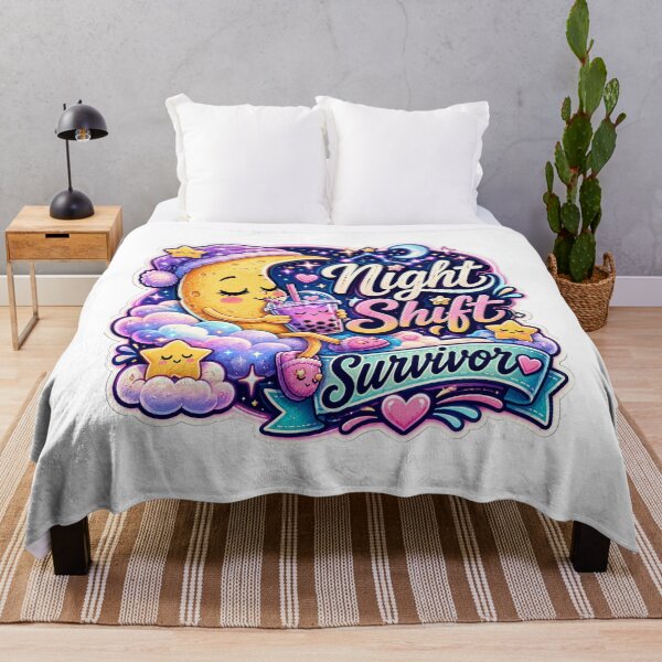 Item preview, Night Shift Survivor Cute Moon Bubble Tea Kawaii designed and sold by NarpLTD.